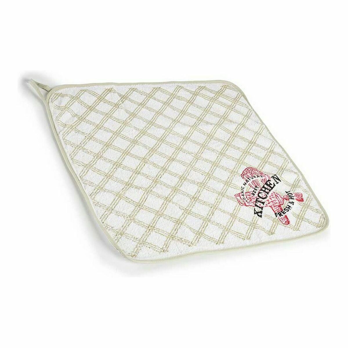 Kitchen Cloth Kinvara White Green 50 x 0,3 x 50 cm (12 Units)